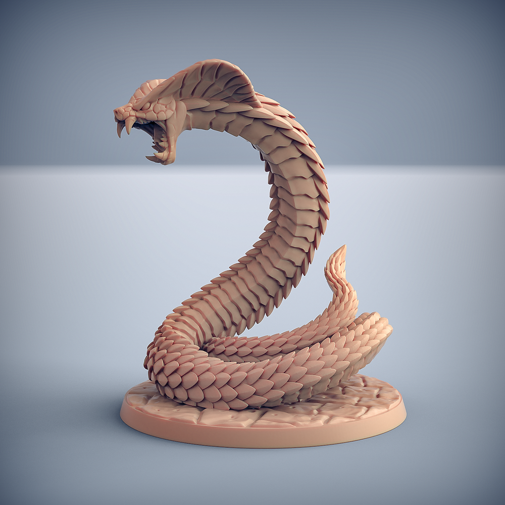 3D Printed Artisan Guild Giant Snakes Maneaters Nagarots 28mm 32mm (Online Only)