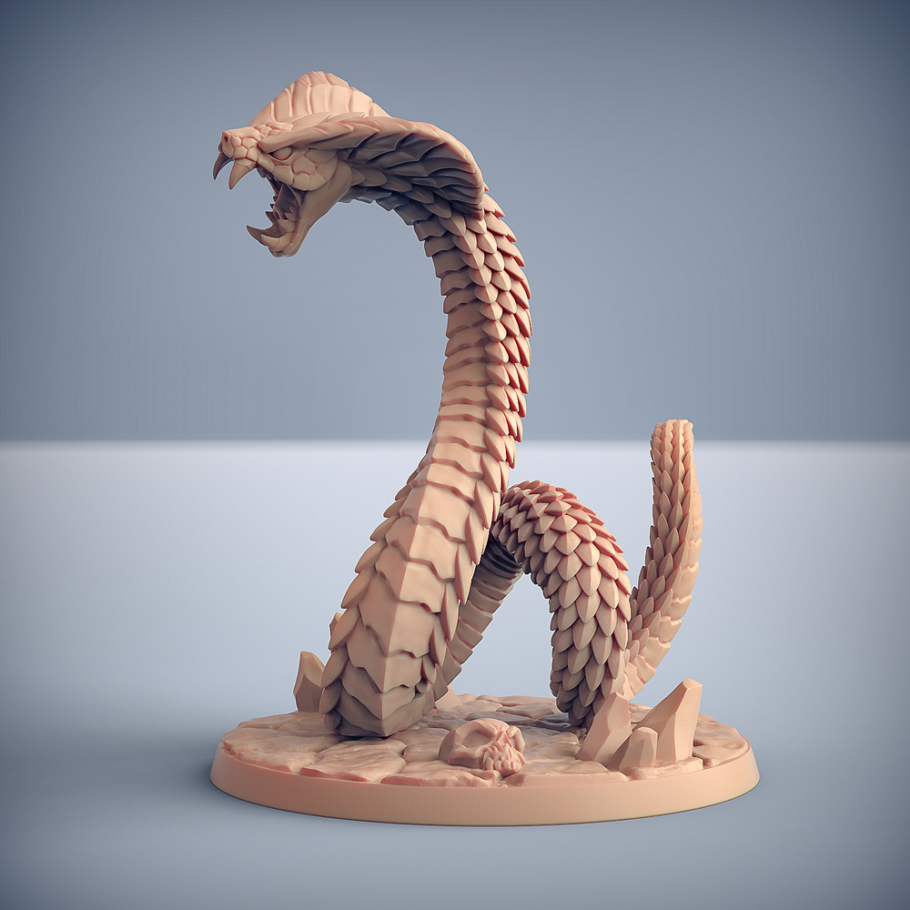 3D Printed Artisan Guild Giant Snakes Maneaters Nagarots 28mm 32mm (Online Only)