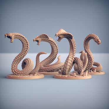3D Printed Artisan Guild Giant Snakes Maneaters Nagarots 28mm 32mm (Online Only)