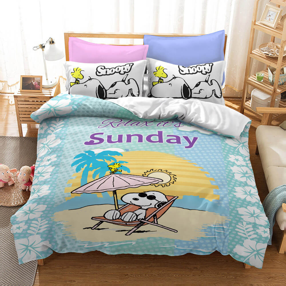 Snoopy Bedding Set Quilt Duvet Covers Without Filler (Online Order Only)