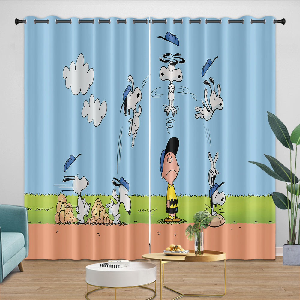 Snoopy Curtains Blackout Window Drapes Room Decoration (ONLINE ORDER ONLY)