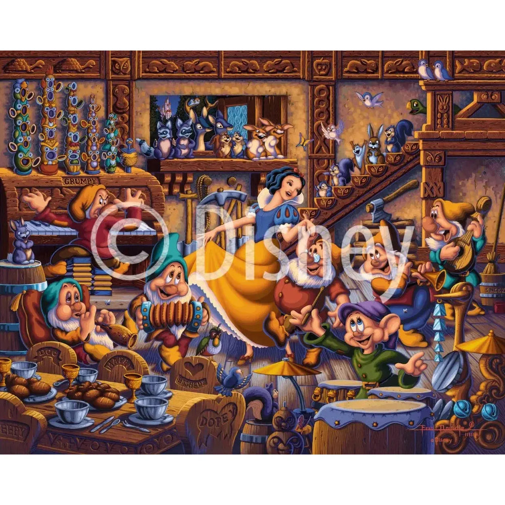 Snow White Dancing with the Dwarfs 500 Piece Jigsaw Puzzle Disney x Dowdle (ONLINE ORDER ONLY)
