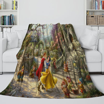 Snow White Blanket Flannel Fleece Throw Room Decoration (Online Order Only)