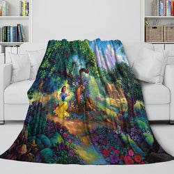 Snow White Blanket Flannel Fleece Throw Room Decoration (Online Order Only)