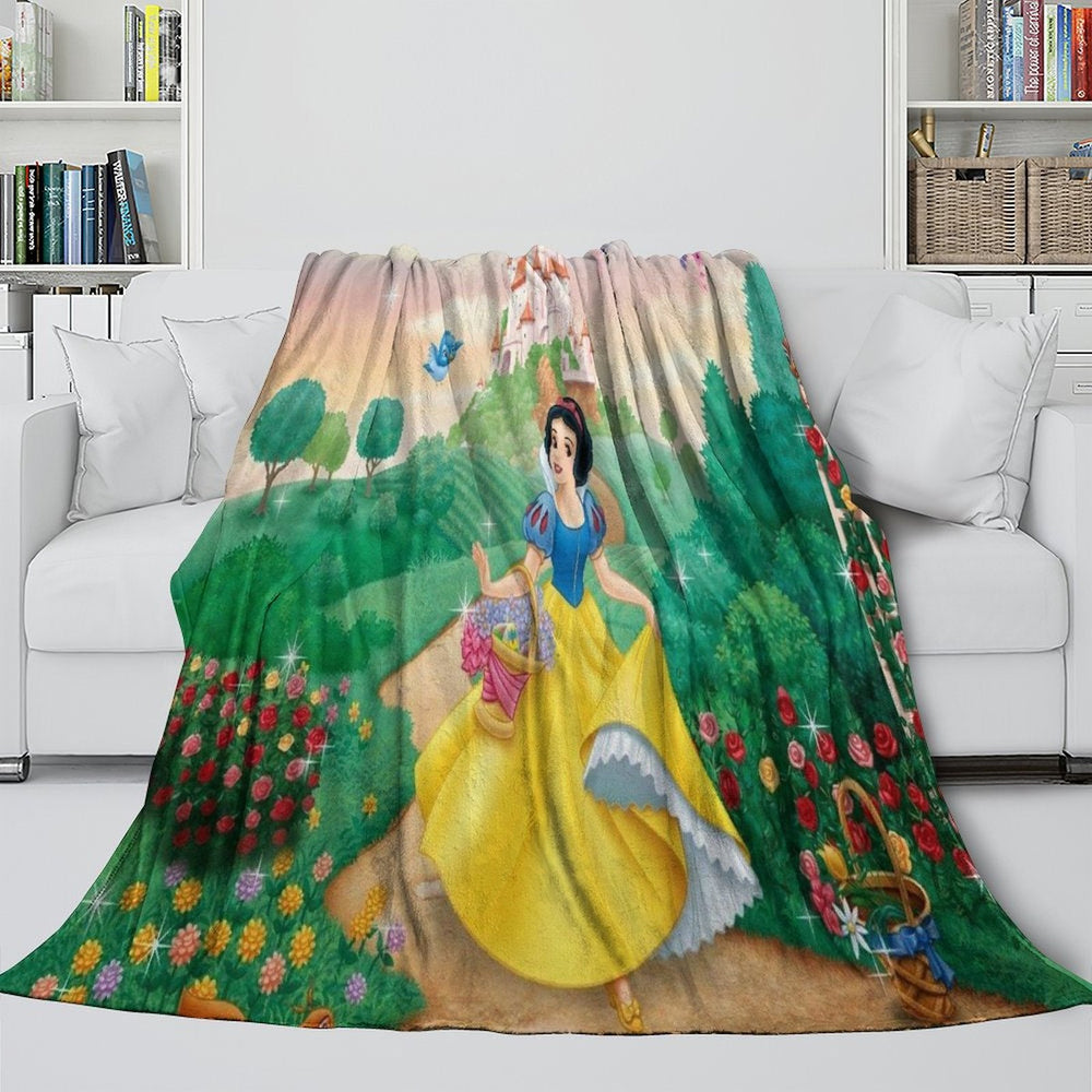 Snow White Blanket Flannel Fleece Throw Room Decoration (Online Order Only)