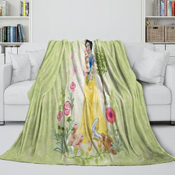 Snow White Blanket Flannel Fleece Throw Room Decoration (Online Order Only)