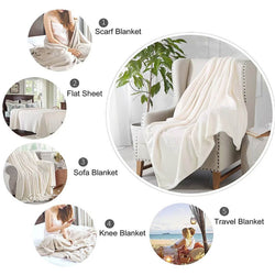 Snow White Blanket Flannel Fleece Throw Room Decoration (Online Order Only)