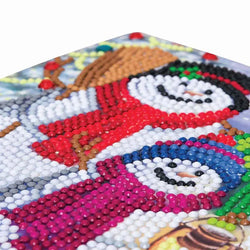 Snowman Family Crystal Art Card Kit Craft Buddy (ONLINE ORDER ONLY)