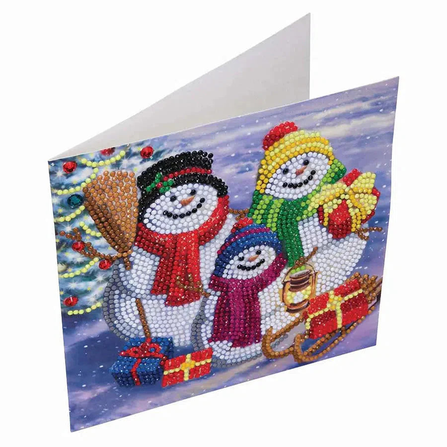 Snowman Family Crystal Art Card Kit Craft Buddy (ONLINE ORDER ONLY)
