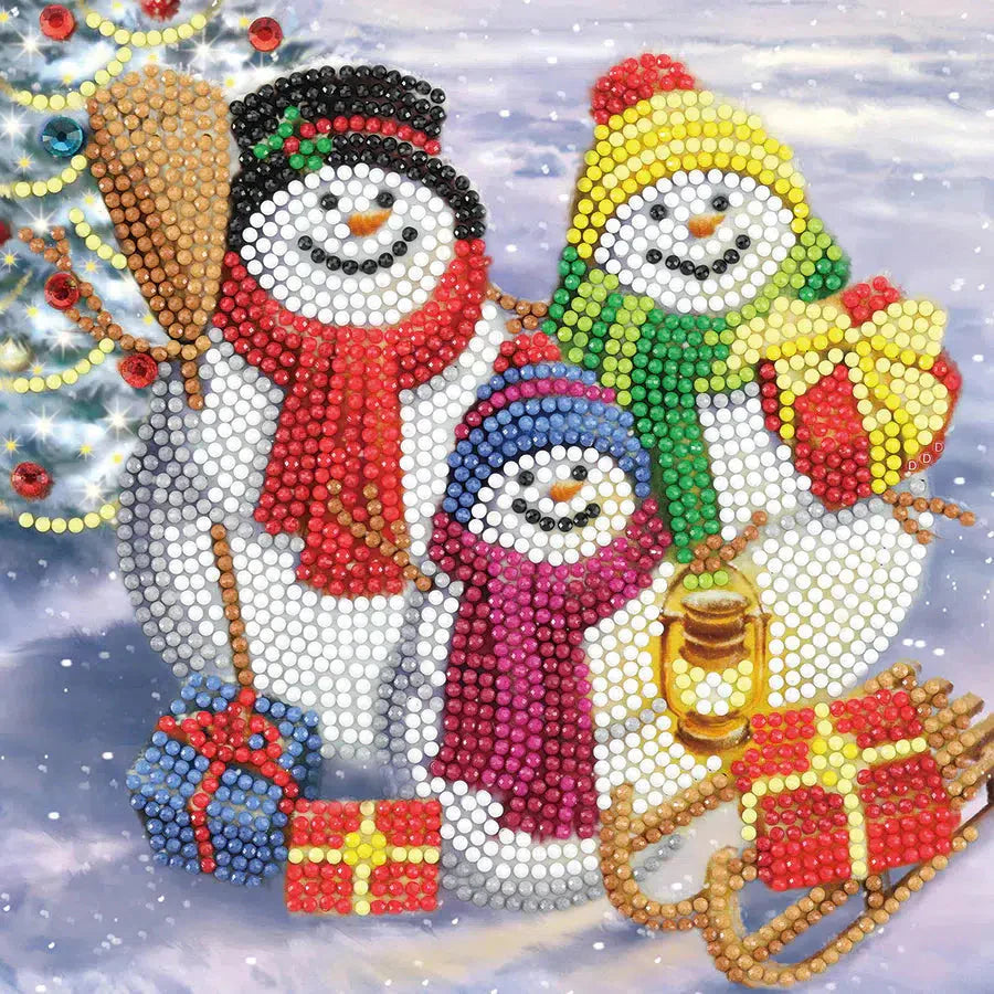 Snowman Family Crystal Art Card Kit Craft Buddy (ONLINE ORDER ONLY)