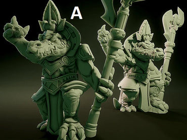 3D Printed Nafarrate Sobek Lovecraftian Bestiary 28 32 mm D&D (Online Only)