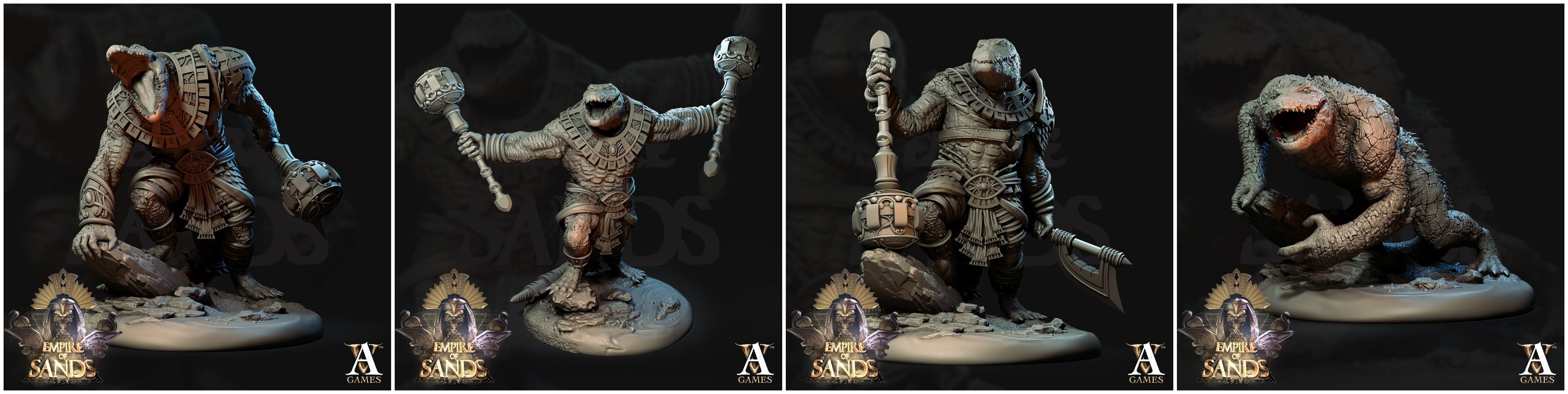 3D Printed Archvillain Games Sobesksen The Empire of Sands 28 32mm D&D (Online Only)