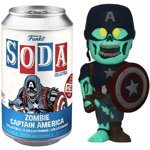 Funko Soda Zombie Captain America (Glow in the Dark, Opened)  **Chase** (Online Order Only)