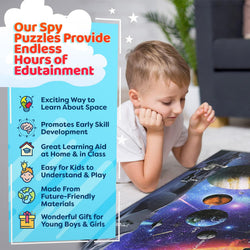 Solar System Spy 48 Piece Floor Jigsaw Puzzle with Flashcards & Magnifying Glass (ONLINE ORDER ONLY)
