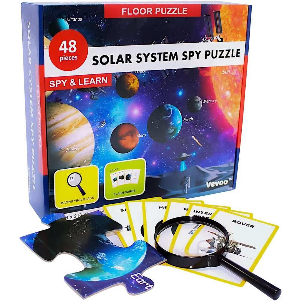 Solar System Spy 48 Piece Floor Jigsaw Puzzle with Flashcards & Magnifying Glass (ONLINE ORDER ONLY)