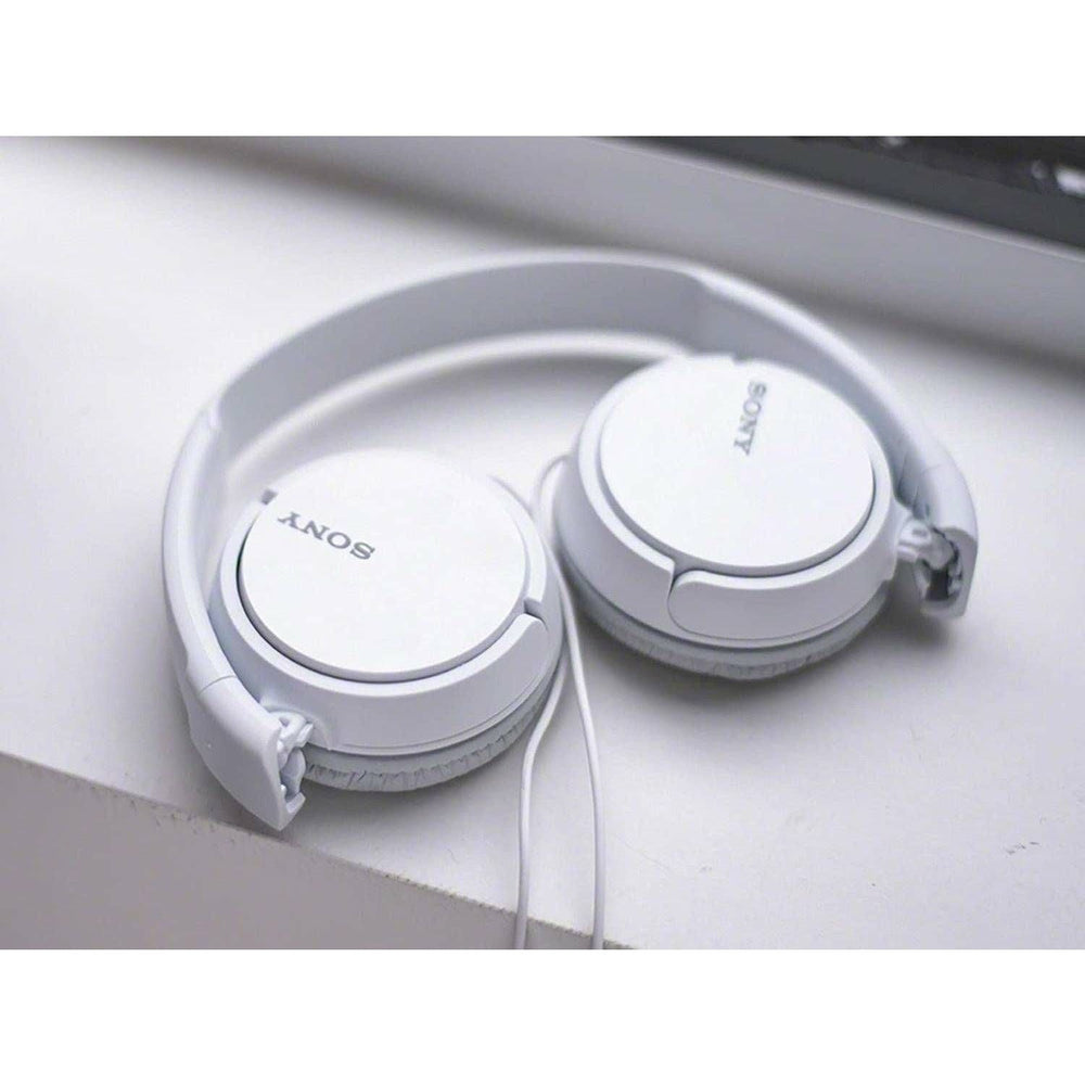 Sony ZX Series Wired On-Ear Headphones, White MDR-ZX110 (Online Order Only)