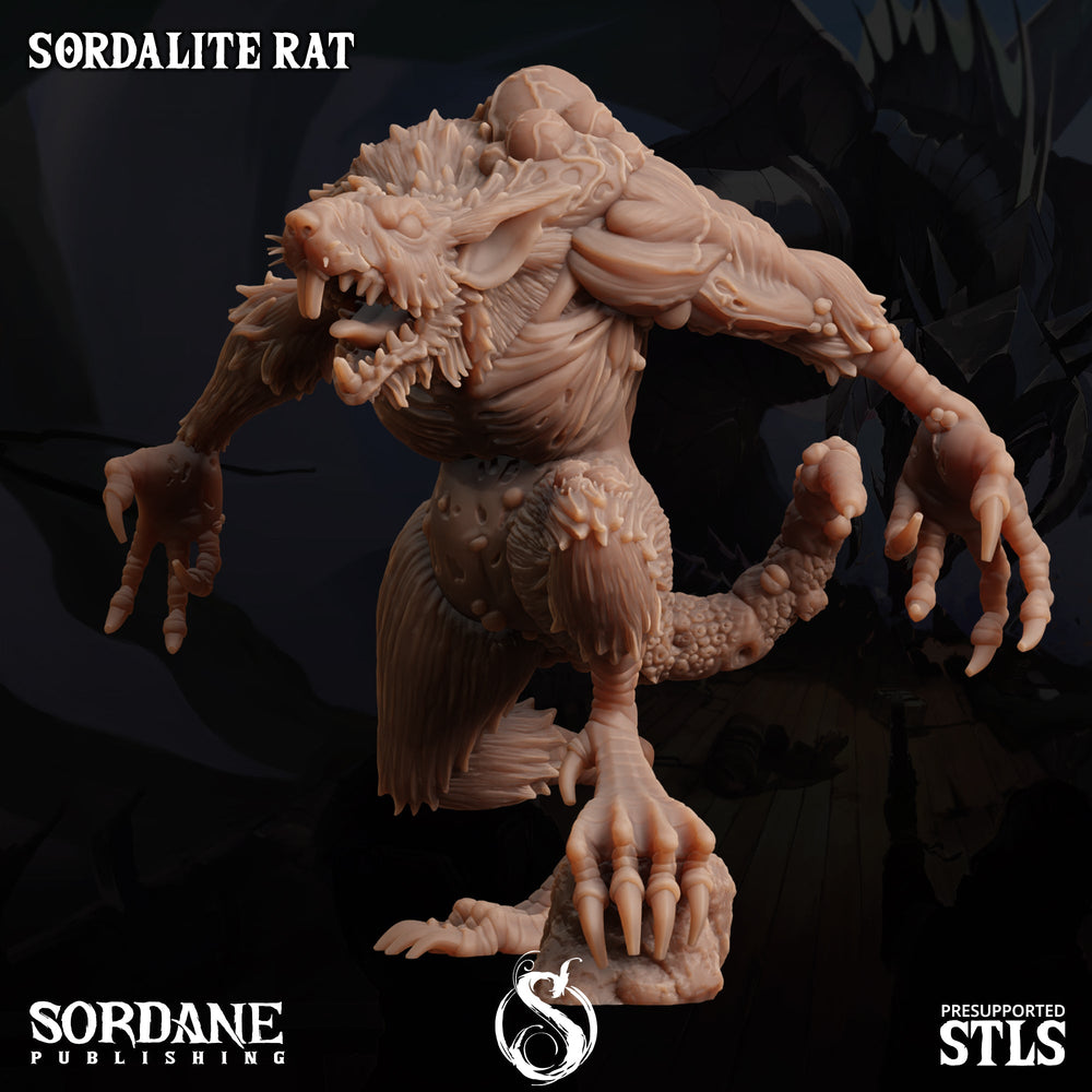 3D Printed Sordane Publishing Sordalite Rat AC Adventure From Sewer to Sky 28 32mm D&D (Online Only)