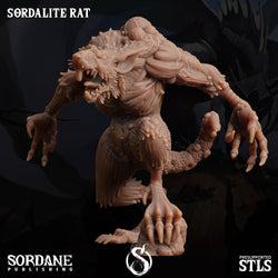 3D Printed Sordane Publishing Sordalite Rat AC Adventure From Sewer to Sky 28 32mm D&D (Online Only)
