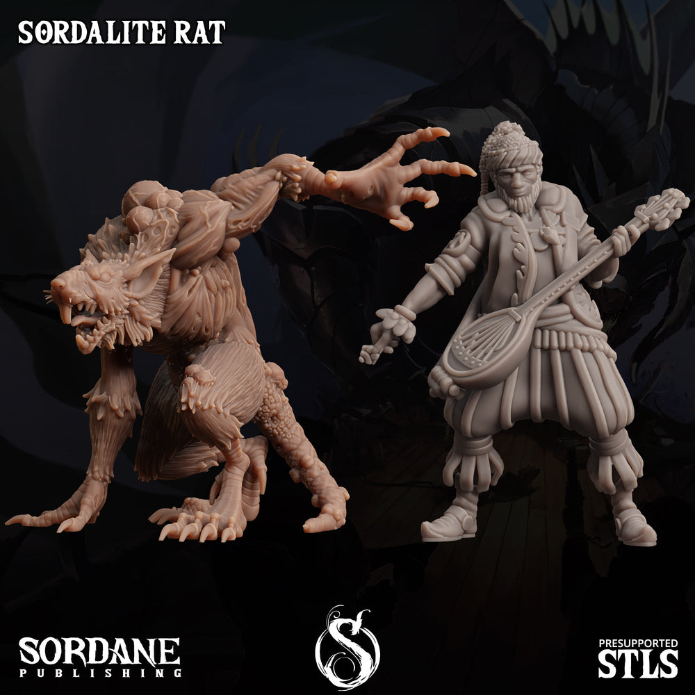 3D Printed Sordane Publishing Sordalite Rat AC Adventure From Sewer to Sky 28 32mm D&D (Online Only)