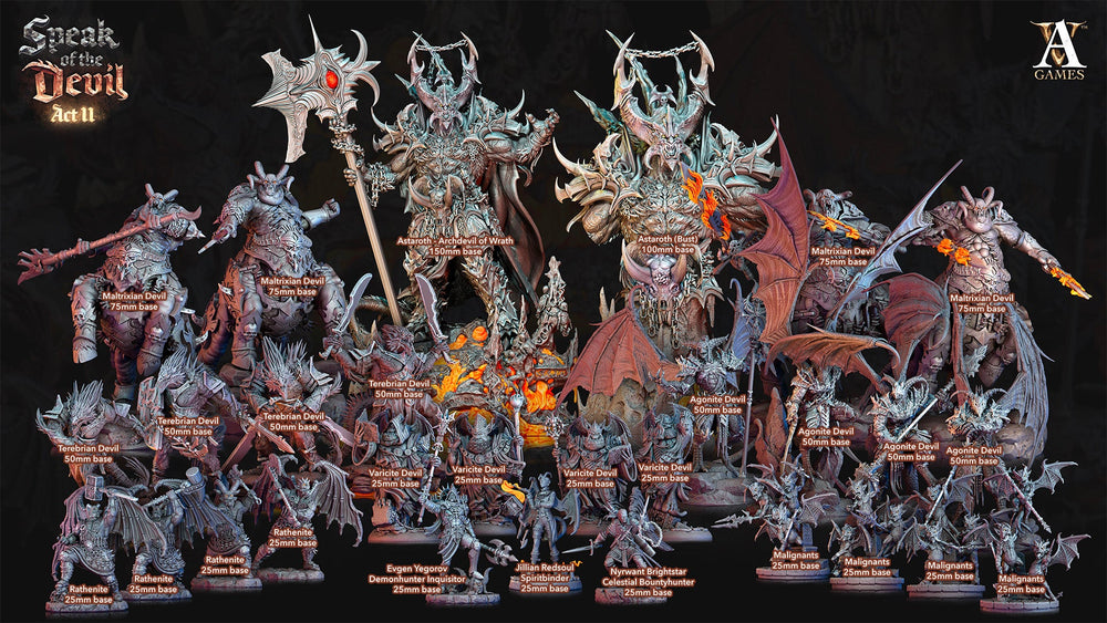 3D Printed Archvillain Games Varicite Devil Speak of the Devil Act II 28 32mm D&D (Online Only)