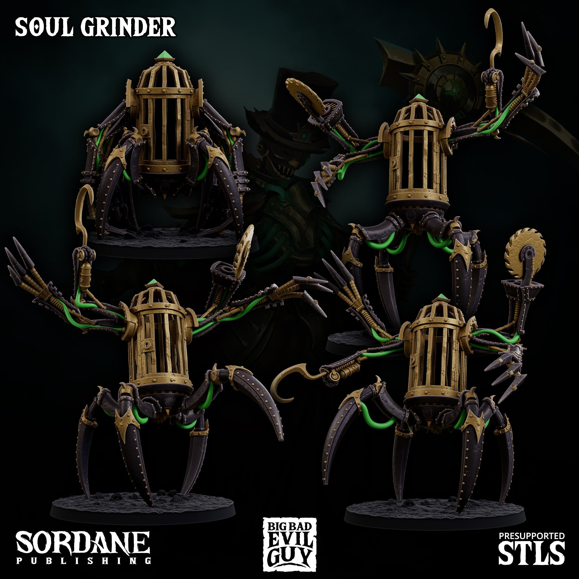 3D Printed Sordane Publishing Soul Grinder 28 32mm D&D (Online Only)