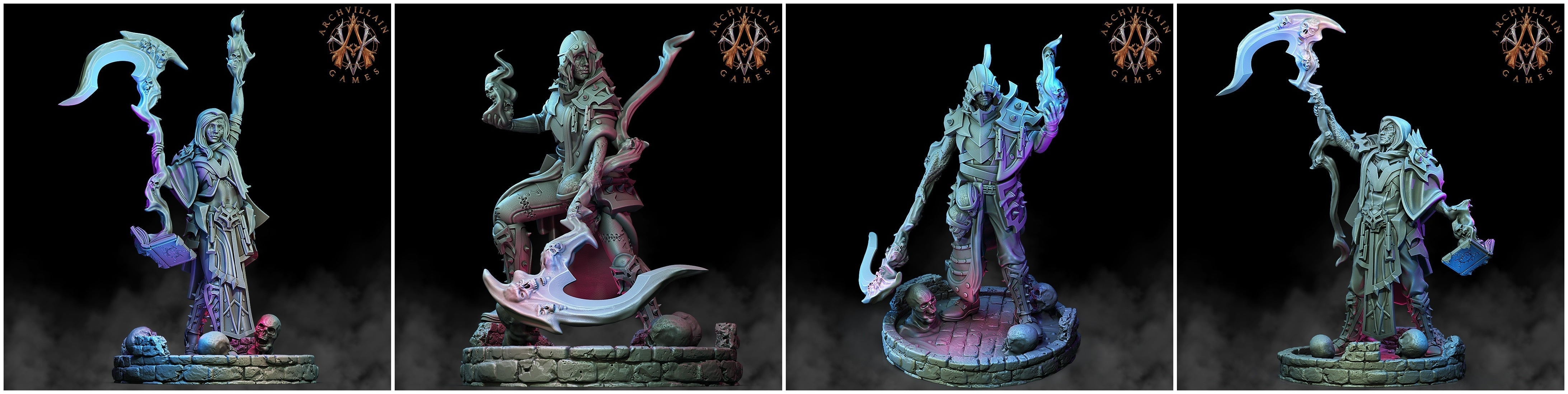 3D Printed Archvillain Games The Deathknight Order Soulbinders 28 32mm D&D (Online Only)