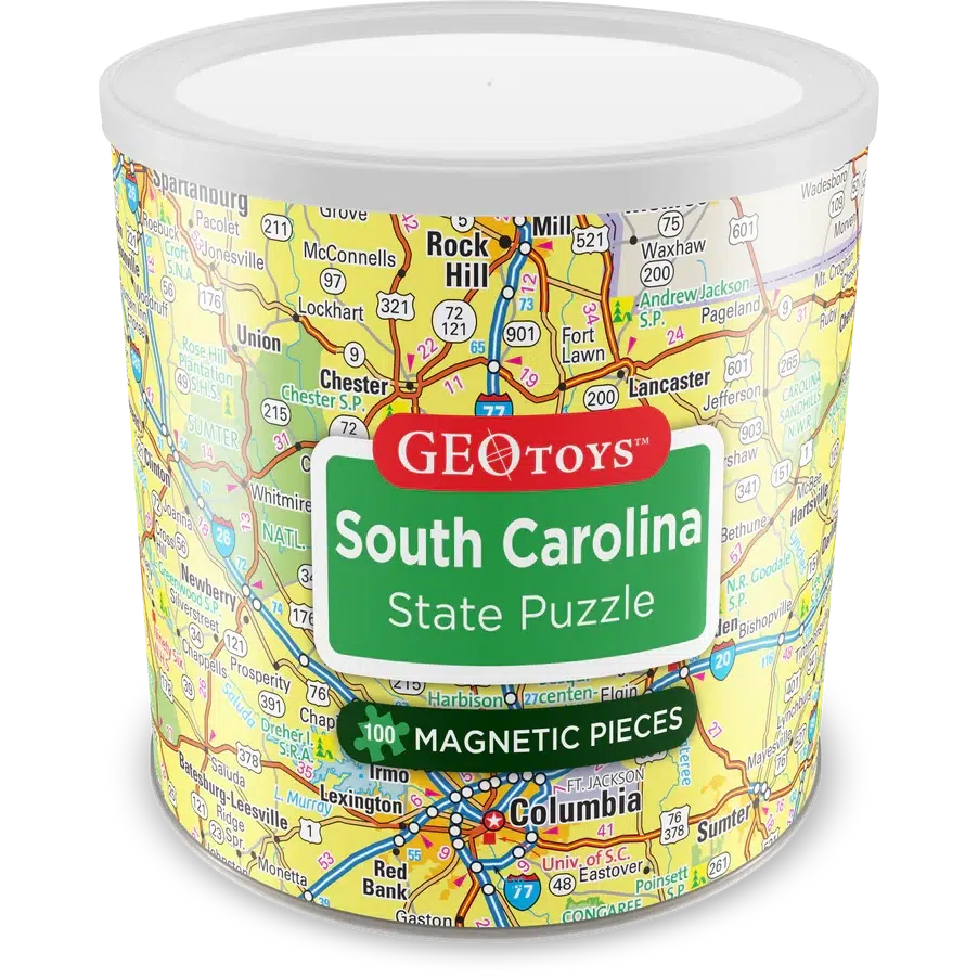 South Carolina State 100 Piece Magnetic Jigsaw Puzzle Geotoys (ONLINE ORDER ONLY)