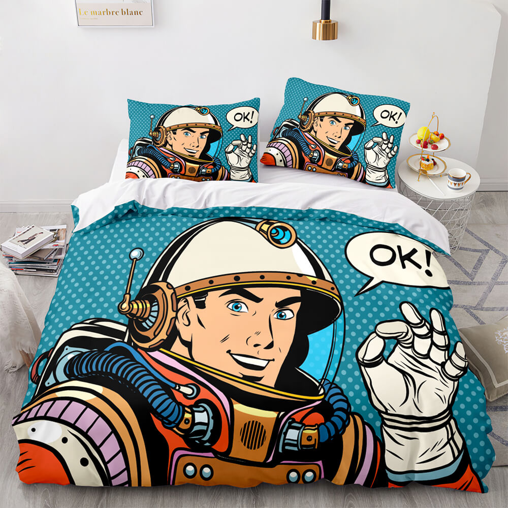 Space Astronaut Bedding Set Kids Quilt Cover Room Decoration (Online Order Only)