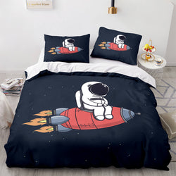 Space Astronaut Bedding Set Kids Quilt Cover Room Decoration (Online Order Only)