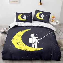 Space Astronaut Bedding Set Kids Quilt Cover Room Decoration (Online Order Only)