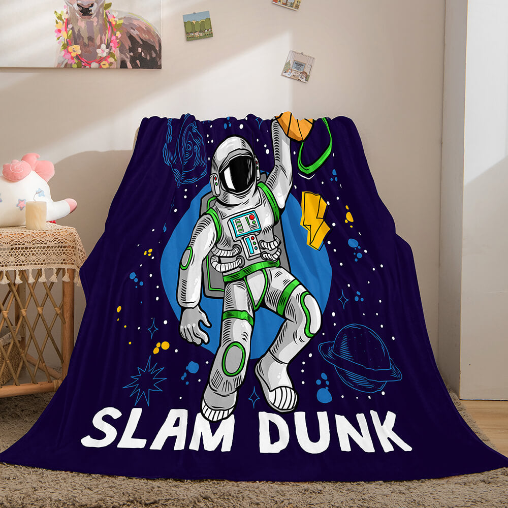 Space Astronaut Blanket Soft Flannel Blanket (Online Order Only)