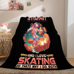 Space Astronaut Blanket Soft Flannel Blanket (Online Order Only)