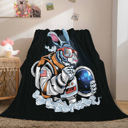 Space Astronaut Blanket Soft Flannel Blanket (Online Order Only)