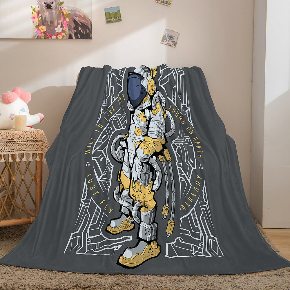 Space Astronaut Blanket Soft Flannel Blanket (Online Order Only)