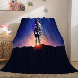 Space Astronaut Blanket Soft Flannel Blanket (Online Order Only)