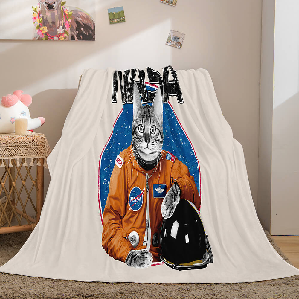 Space Astronaut Blanket Soft Flannel Blanket (Online Order Only)