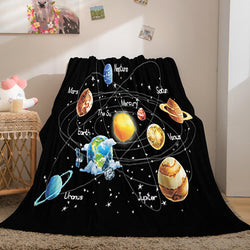 Space Astronaut Blanket Soft Flannel Blanket (Online Order Only)
