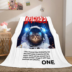 Space Astronaut Blanket Soft Flannel Blanket (Online Order Only)