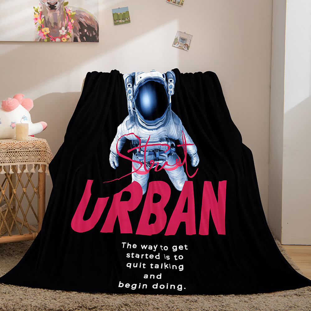 Space Astronaut Blanket Soft Flannel Blanket (Online Order Only)