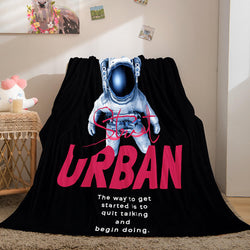 Space Astronaut Blanket Soft Flannel Blanket (Online Order Only)