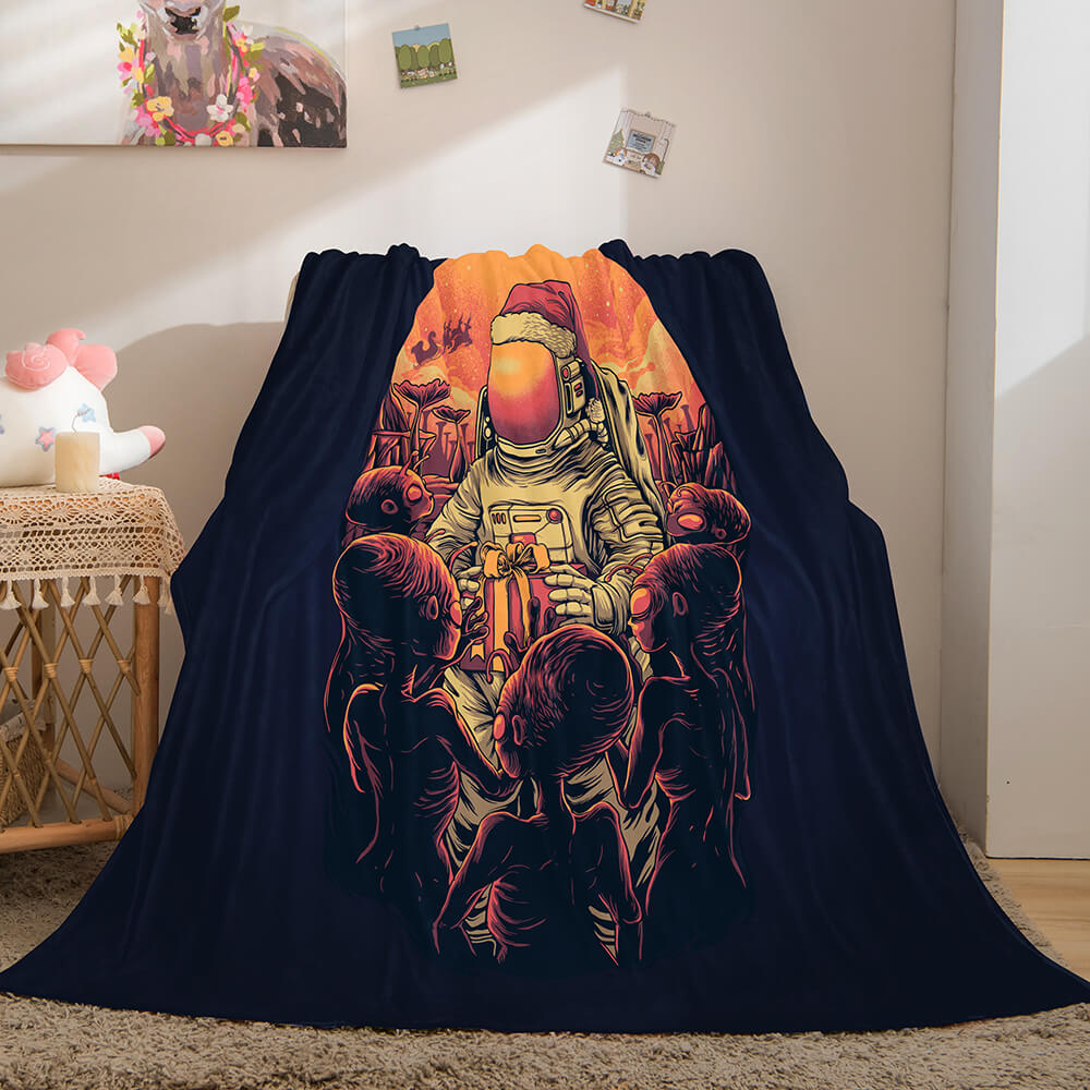 Space Astronaut Blanket Soft Flannel Blanket (Online Order Only)