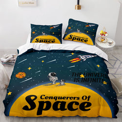 Space Astronaut Bedding Sets Quilt Covers Without Filler (Online Order Only)
