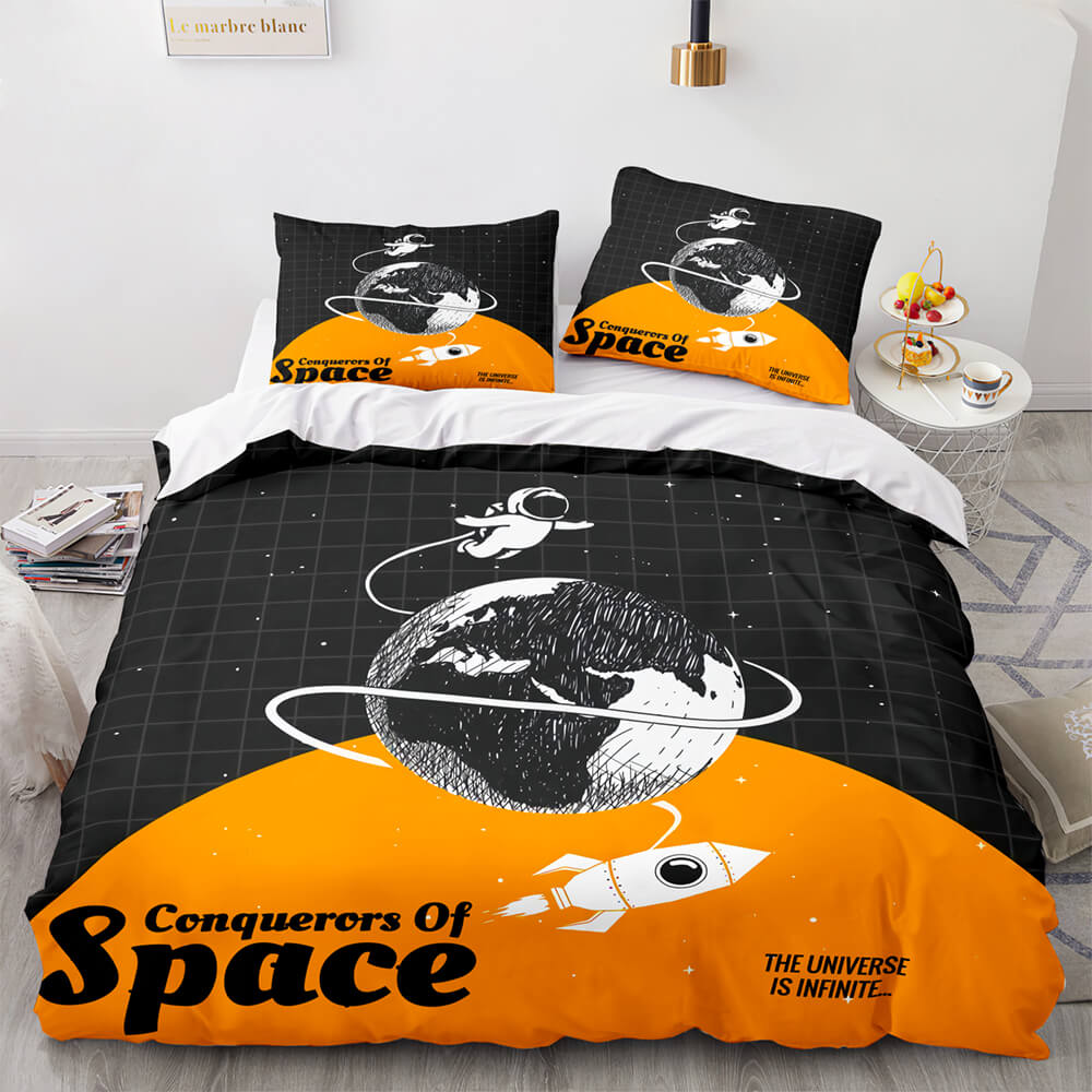 Space Astronaut Bedding Sets Quilt Covers Without Filler (Online Order Only)