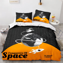 Space Astronaut Bedding Sets Quilt Covers Without Filler (Online Order Only)