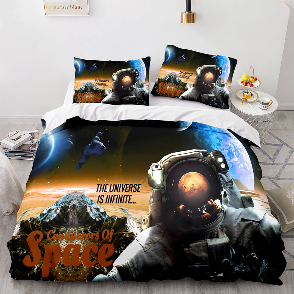 Space Astronaut Bedding Sets Quilt Covers Without Filler (Online Order Only)