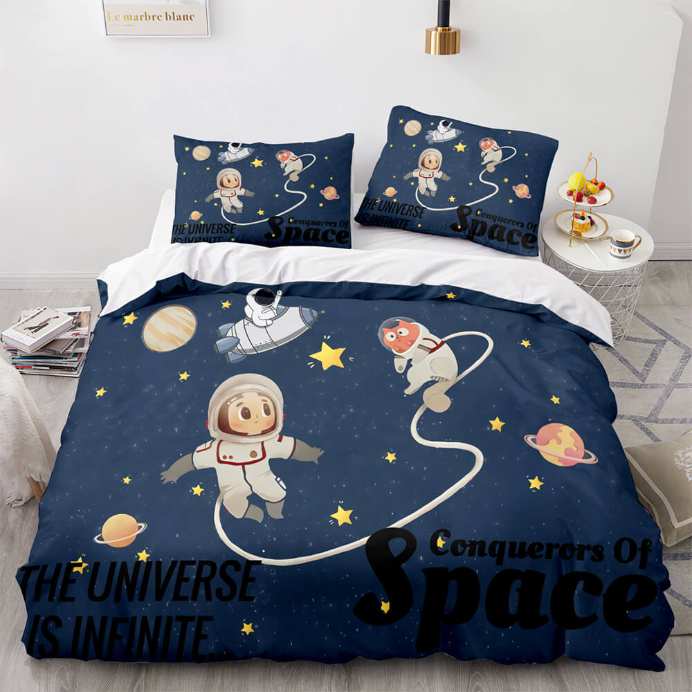 Space Astronaut Bedding Sets Quilt Covers Without Filler (Online Order Only)