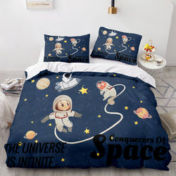 Space Astronaut Bedding Sets Quilt Covers Without Filler (Online Order Only)