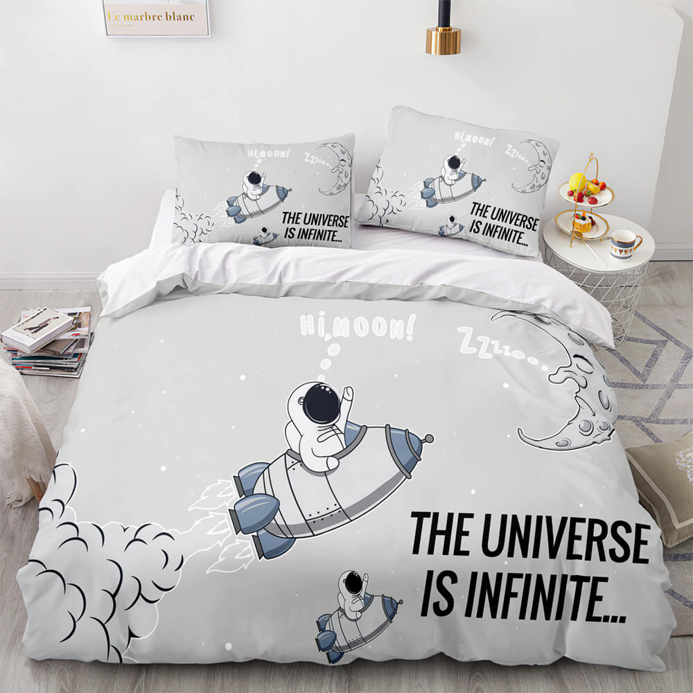 Space Astronaut Bedding Sets Quilt Covers Without Filler (Online Order Only)