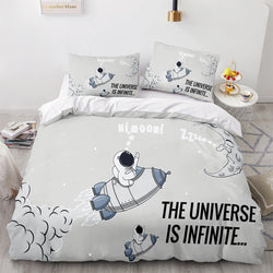 Space Astronaut Bedding Sets Quilt Covers Without Filler (Online Order Only)