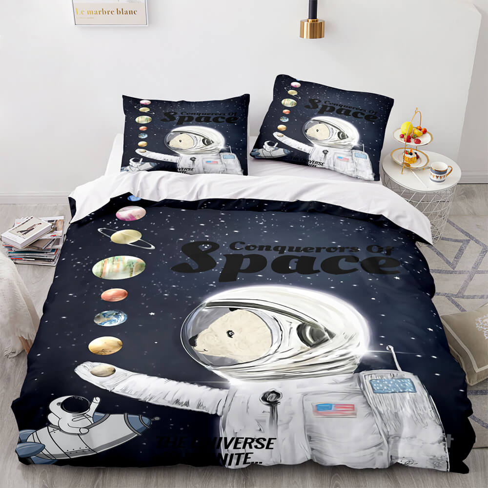 Space Astronaut Bedding Sets Quilt Covers Without Filler (Online Order Only)